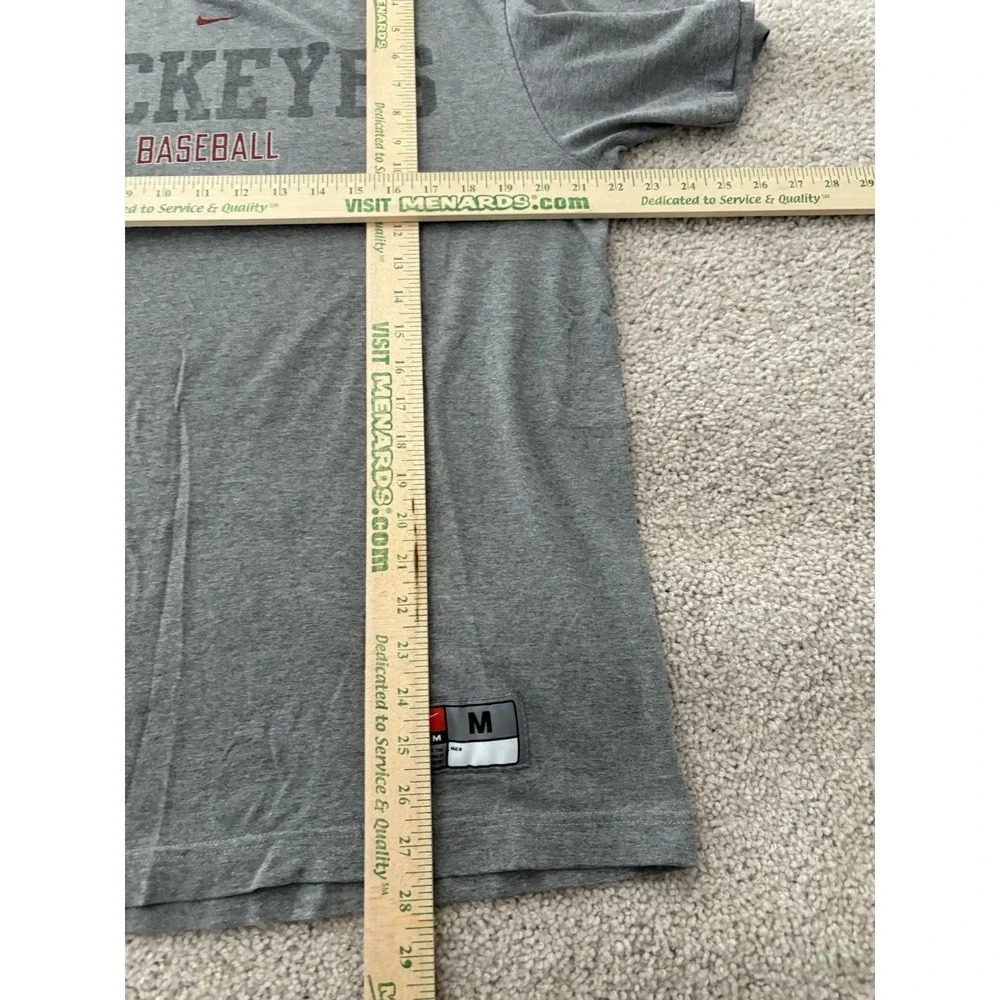Vtg Nike Team Ohio State Buckeyes Baseball T Shirt Gray Mens Size M Center